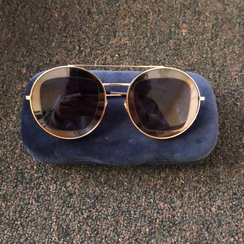 Gucci black circle sunglasses